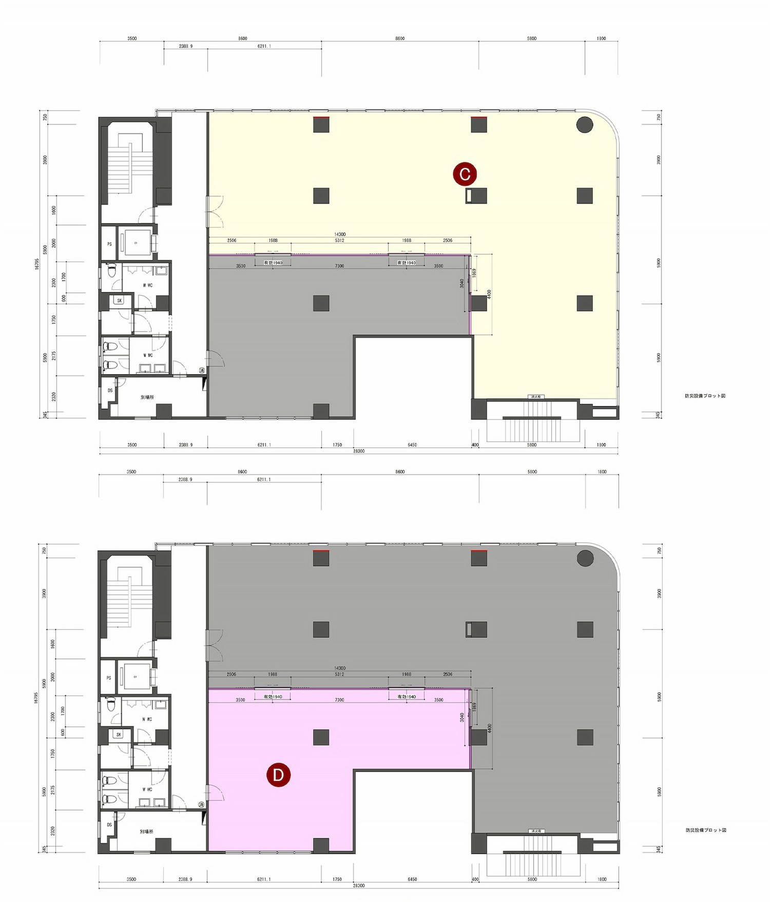 drapeau ANNEX 2 2F SPACE C + D 図面