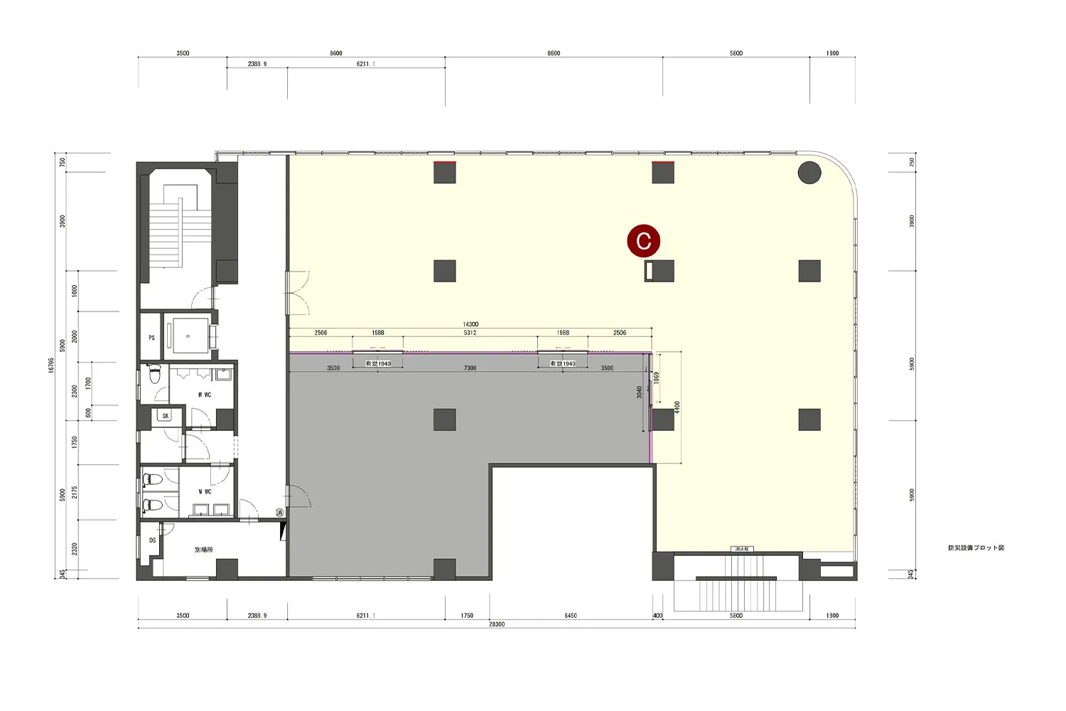 drapeau ANNEX 2 2F SPACE C 図面