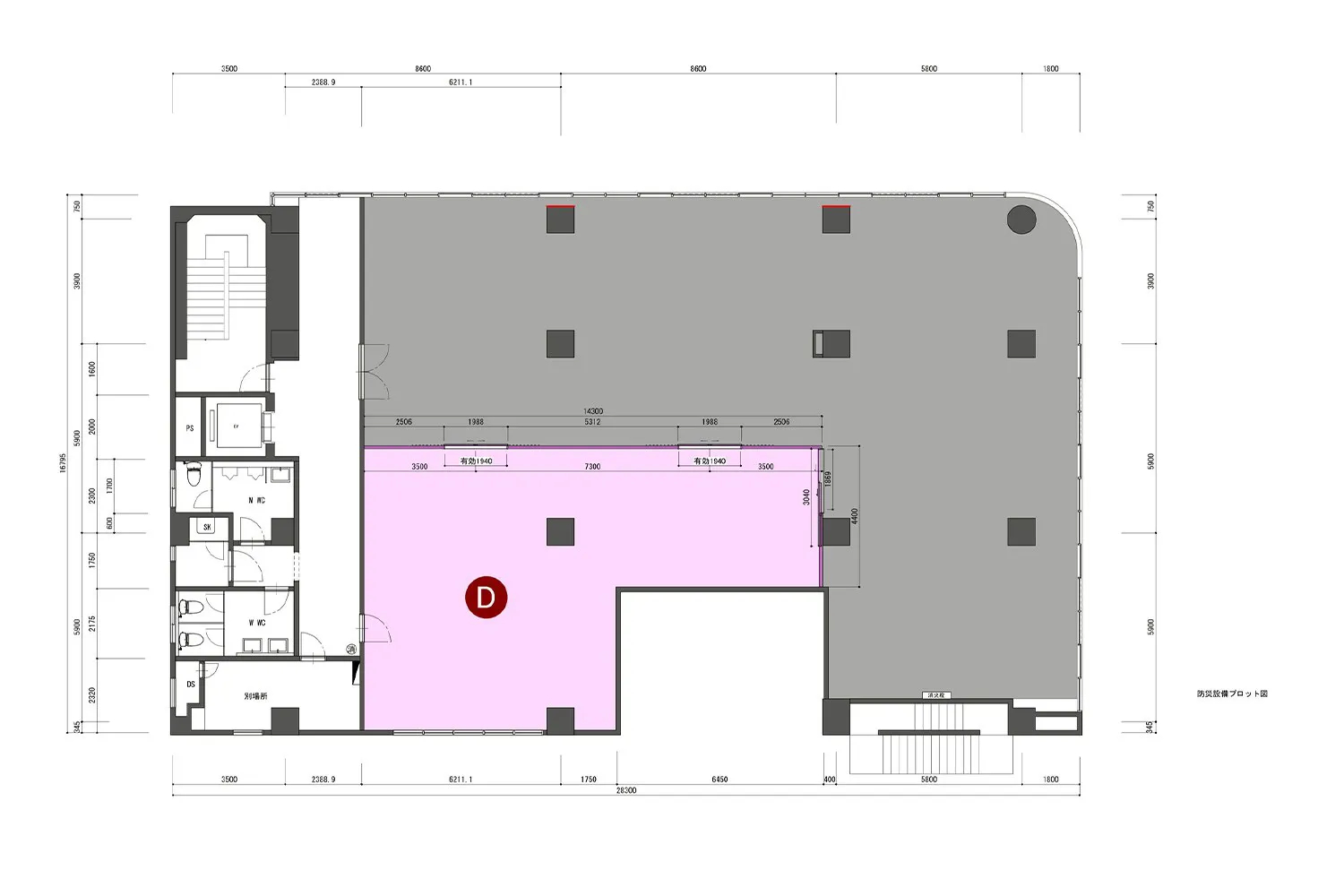 drapeau ANNEX 2 2F SPACE D 図面