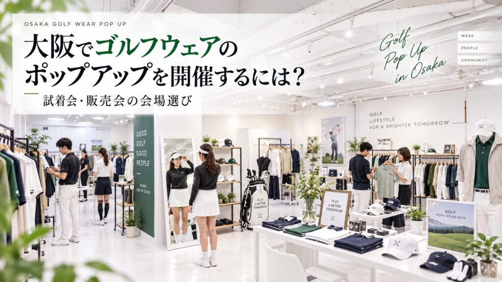 大阪でゴルフウェアのポップアップを開催するには?試着会・販売会の会場選び