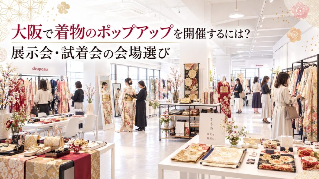 大阪で着物のポップアップを開催するには?展示会・試着会の会場選び