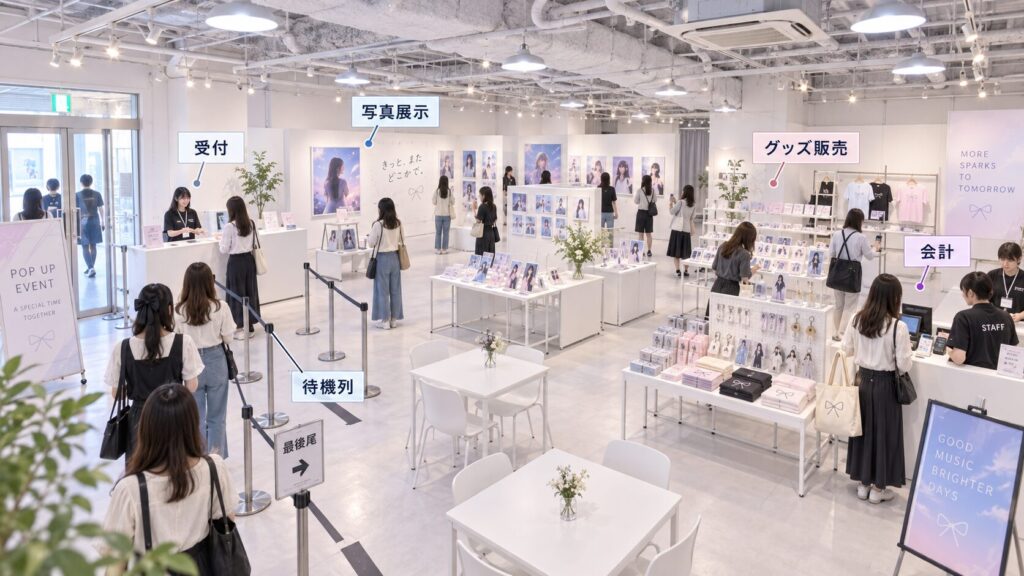 アイドル系ポップアップの会場選びで確認したいポイント